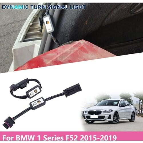 Black Dynamic Turn Signal Indicator LED Taillight Add-On Module Cable Wire Harness For BMW 1 Series F52 2015~2019 Tail Light