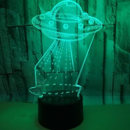 Colorful 3d Lamp Ufo 3d Nightlight Touch Remote Control Spacecraft 3d Small Table Lamps For Living Room Desk Lamp