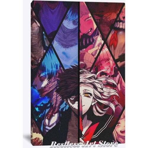 Dabi Himiko Toga My Hero Academia BNHA Manga Decoration Prints Home Decor Anime Canvas Dorm Living Room Painting Wall Art Poster
