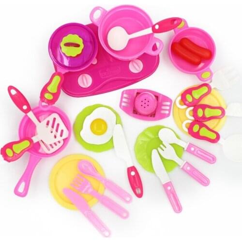 Children Simulation Baby Educational Toys Play Set Tableware Kitchen Utensils And Kitchen Fry Pan Kindergarten Teaching Aids