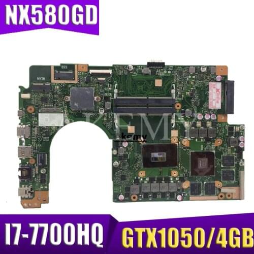 For ASUS VivoBook Pro 15 N580G N580GD NX580G NX580GD Laptop Motherboard Mainboard With/ GTX1050/4GB I7-7700HQ