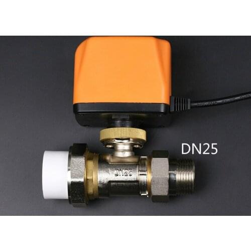 DN15/DN32 Electric Motorized Brass Ball Valve 2 way motorized ball valve AC220V 25mm/32mm