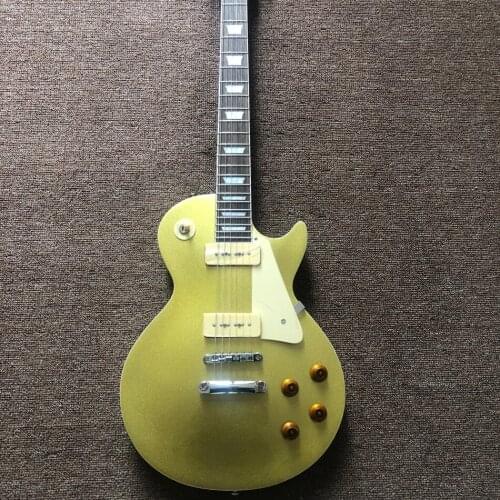 Hot Sale Electric Guitar Golden top P90 Pickups Mahogany Guitar Body Rosewood Fingerboard Chrome Hardware Free Shipping