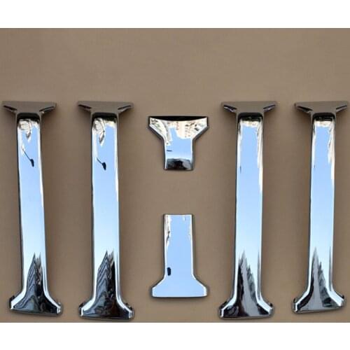 Chrome Accessories Fit For Toyota Prado J150 Head Front Grille Cover Trim Stripes Molding 2014 2015 2016 2017 (Without Camerra)