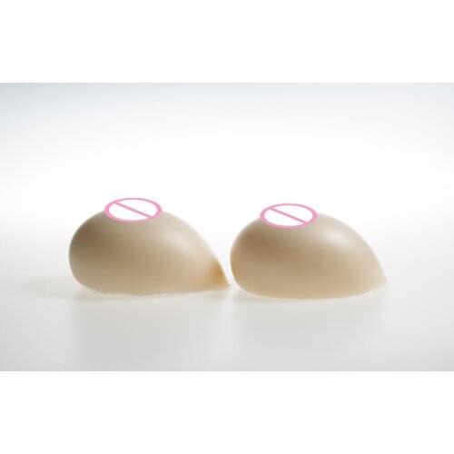 A Cup 500g/pair White Fake Boobs Breast Forms For Crossdresser Drag Queen Shemale Transgender Artificial Silicone Breast