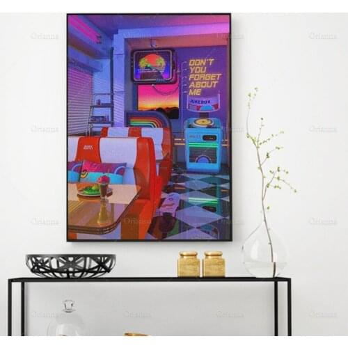 HD Print Painting Home Retrowave Dine And Dream Decor Ship Canvas Poster Modular Pictures Modern Living Room Frame Wall Art
