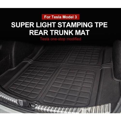 Model3 Car Trunk Mat For Tesla Model 3 2021 Accessories Rear Cargo Tray Trunk Waterproof Protective Pads Interior Model Three