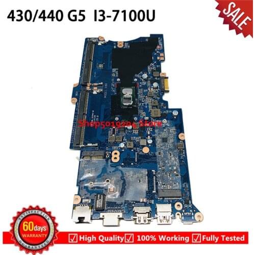 DA0X8BMB6F0 laptop motherboard For HP ProBook 430 G5 440 G5 Mainboard Notebook PC I3-7100U SR343 fully Tested