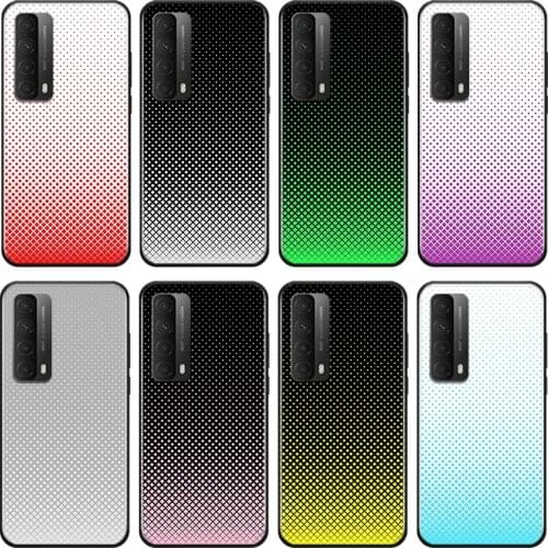 Fashion Color Block Art For Huawei Y9A Y9S Y9 Y8P Y8S Y7A Y7P Y7 Y6 Y6P Y6S Y5P Y5 Prime Pro 2019 2020 Black Soft Phone Case