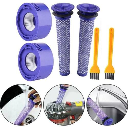 Vacuum Filter Set Pre-Filters HEPA Post-Filters Compatible with Dyson V7 V8 Absolute Animal Cordless Vacuums Spare Part replace