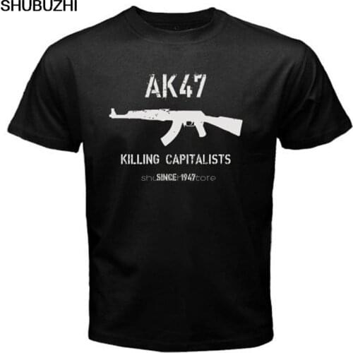 New Men T-Shirt Men Casual T Shirt Tops Tee AK47 Killing Capitalists since 1947 Logo t shirt design online sbz6284