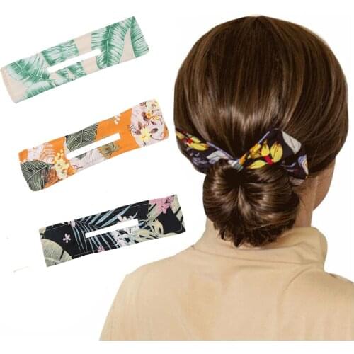 New Fashion Deft Bun Hair Band Women Bun Maker Knotted Braider Headband Braiding Cloth DIY Hair Accessories