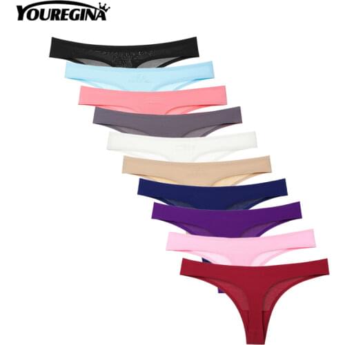 Sexy Women Thongs Seamless Ice Silk G-String Panties low waist Ladies Underwear floral print Bikini Briefs Girl Lingerie 1 Piece