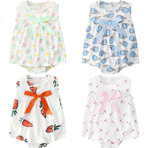 Baby Girl Dress 2021 Summer Hot Sale Baby Princess Dress Summer Beach Casual Dress Bodysuit Dress 1 Year Old Baby Girls Clothing