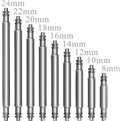 10pcs 10-25mm Watch Band Spring Bars Strap Link Pins Repair Watchmaker Tools 14MM 16mm 18mm 20mm 22mm 24mm