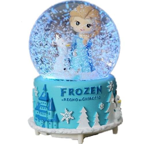 Ice Romance Aisha Snow Crystal Ball Music Box Colorful Lights And More Music Creative Christmas Gifts New YearS Gift Home Decor