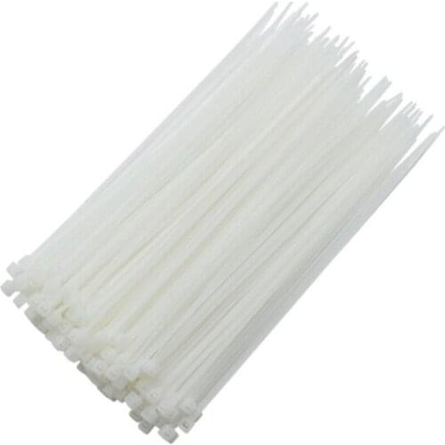 Self-Locking Plastic Nylon Tie 150 PCS White Cable Tie Fastening Ring Cable Tie Zip Wraps Strap Jingdong Authorization