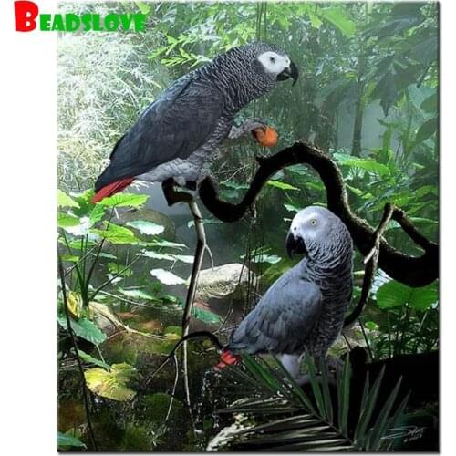 Diy Diamond Painting forest parrots Diamond Embroidery icon Cross Stitch Rhinestone Mosaic Painting Kids Room decor