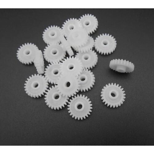 20Pcs 0.5M 0.5 Modulus Plastic Spur Gear Pinion 24T 24 Teeth 24-Tooth 3mm 2.95mm 243A Model Accessories Dia.13mm X 4.5mm *FD192