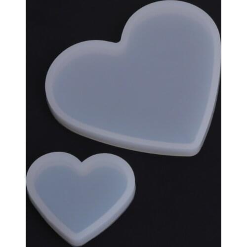 Silicone Mold Heart Shape Epoxy Resin DIY Jewelry Making Crafts Cake Decorations WXTE