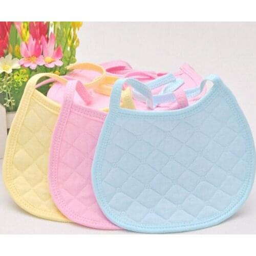 2 PCS Cotton Saliva Towel Bib Baby Newborn Muslin Saliva Napkin Solid Color Soft Skin-friendly Baby Accessories