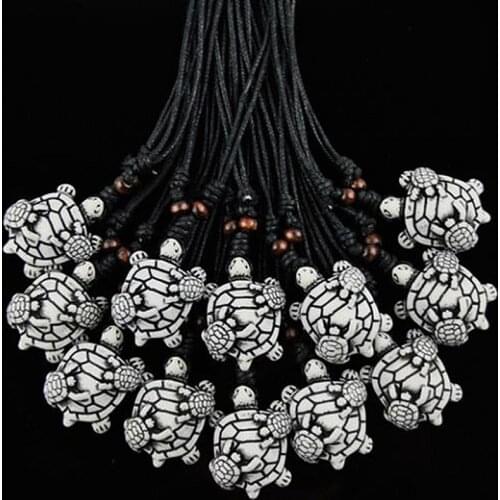 Jewelry Wholesale 12pcs Handmade Carved Cute Turtles Mother & Child Pendant Necklace MN464