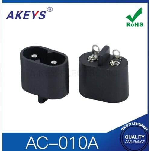 15 PCS AC-010A patch AC power socket High quality master seat without ear 8-character eight-character socket 10A250V