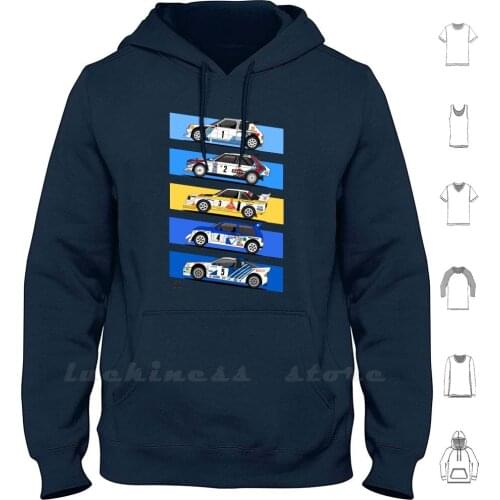 1986 Group B V2 Hoodie Long Sleeve 1986 Rally Wrc Peugeot Lancia Mg Groupb Group Groupe Racing 6r4 205 T16 S1