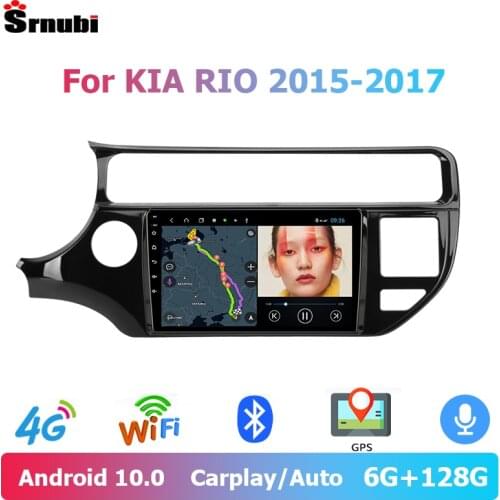 Srnubi 9" Android 10 Carplay Auto Car Radio Multimedia Player for Kia RIO 4 K3 2015 2016 2017 2 Din GPS Navigation DVD Head Unit