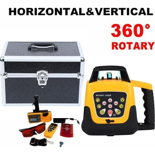 Honhill Automatic Self Levelling Rotating Laser 360 Rotating Rotary Laser Level 500m Range RED/Green Indoors and Outdoors