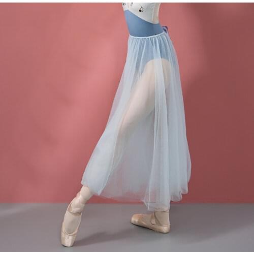 Ballet Tutu Women Romantic Tutu for Dancing Dance Skirt Lyrical Tulle Tutu Ballet Ballerina Dancewear Long Contemporary Skirt