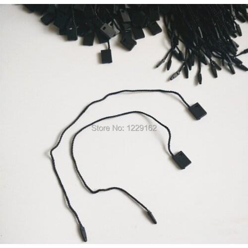Free shipping 500pcs/lot black hang tag string in apparel garment hang tag string/cords/tag seal string Garment Accessories