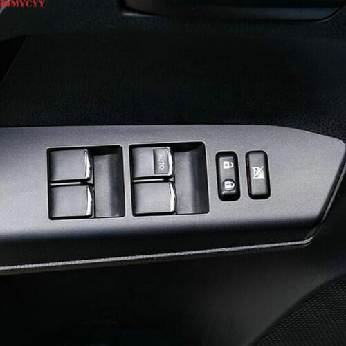 BJMYCYY 7PCS/SET Car ABS window lift buttons decorate sequins for Toyota Corolla 2013 2014 2015 2016 2017 accessories