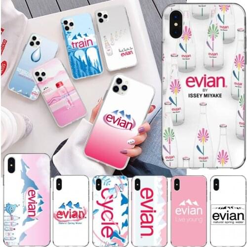 HOTCASHOP France Brand Evian Water Phone Case for iphone 12 pro max mini 11 pro XS MAX 8 7 6 6S Plus X 5S SE 2020 XR cover