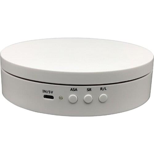 3 Speeds Electric Intelligent Rotating Jewelry Display Stand 360 Degree USB/Battery Rechargable Turntable Holder