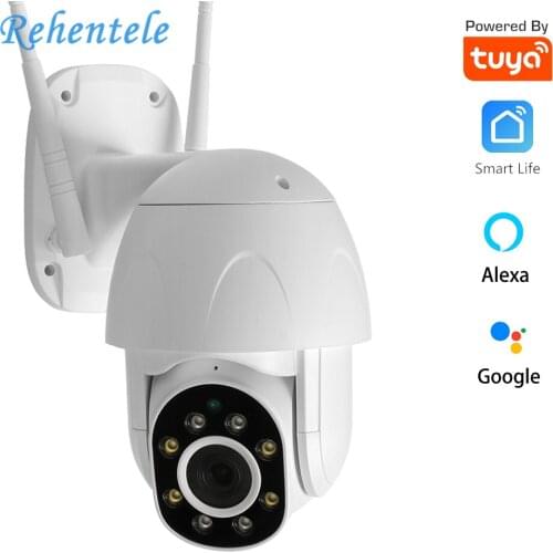 Tuya WiFi IP Camera 1080P HD Outdoor Waterproof PTZ Dome Camera Home Security Surveillance Night Vision CCTV Work With Alexa