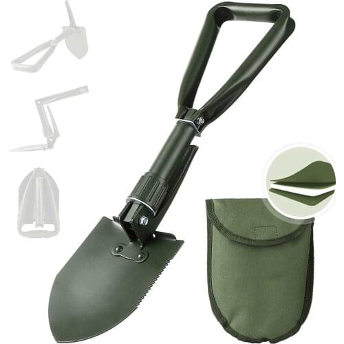 Camping Spade Military Shovel Tactical Mini Folding Shovel with pouch Outdoor Survival Emergency Tools