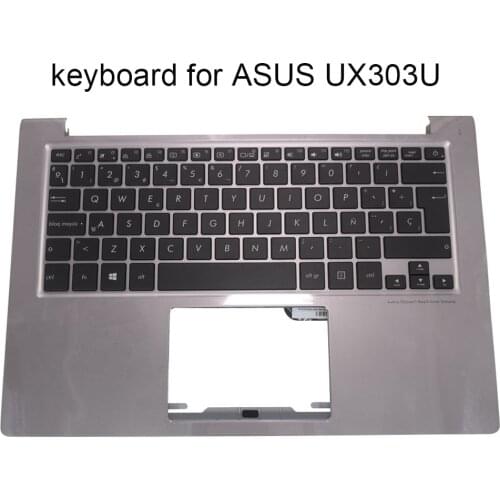 Spain backlight Keyboard for ASUS zenbook UX303U UX303UB UX303 UA Spanish notebook pc keyboards Palmrest Top Case 13NB04R1AM0401