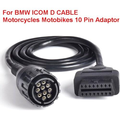 For BMW ICOM D Cable ICOM-D Motorcycles Motobikes 10 Pin to 16 Pin OBDII Adaptor OBD 2 OBDII Diagnostic Cable