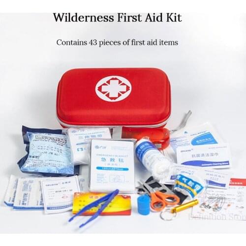 First Aid Kit Emergency Survival Set Handbag Portable 42Pcs Outdoor Camping Hiking Equipment Blanket Bag For Medical Tourniquet