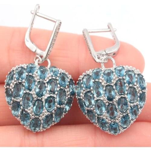 37x15mm Classic 18x15mm Oval Shape Silver Earrings For Women Green Tsavorite Garnet Bright Cubic Zircon Wholesale Drop Shipping