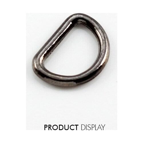 Craft Metal Black Gun D Shaped Ring Belt Buckle 10mm For Bags Clothes Sewing Hooks Clips Sewing Supplies 50piece/K291