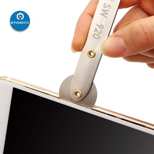 2Pcs Metal Roller Opener Screen Opening Prying Tool Stainless Steel Blade Pry Bar for Computer PC Smartphone Opening Tool Set