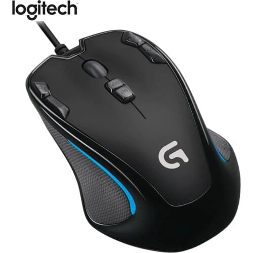 Logitech G300S Wired Gaming Mouse Designed for MMO Mouse 2500DPI 9 Rechargeable Programmable Buttons for Laptop PC Mouse Gamer