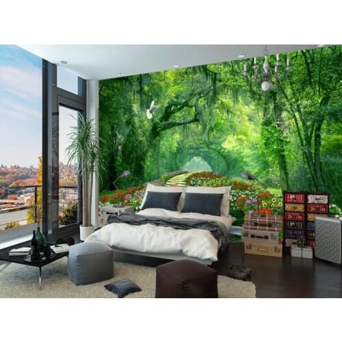 Bacal 3D wallpaper living room bedroom woods park shade road landscape background wall paper home decor 3d papel paper huda