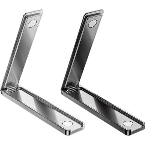 Invisible Foldable Phone Desktop Rack Mini L-Shaped Ultra-thin Metal Magnetic Cellphone Stand Holder Stable Bracket