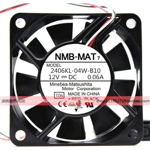 Original genuine 2406KL-04W-B10 6015 12V 0.06A 6CM ultra-quiet cooling fan