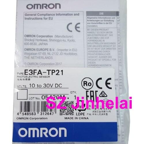 OMRON E3FA-TP21 Authentic Original Photoelectric Switch Sensor PNP (is E3FA-TP21-D and E3FA-TP21-L)