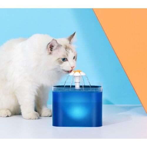 Cat Water Fountain Dog Drink Bowl Active Carbon Filter Automatic Pet Drinking Electric Dispenser Bowls Cats Drinker USB Powered