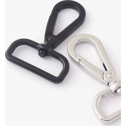 33mm Swivel Clasp Claw For Dog Tie-out Collar Webbing Black Lobster Clasp Trigger Snap Dog Hook Handbag Clip Purse Clasp Hardwar